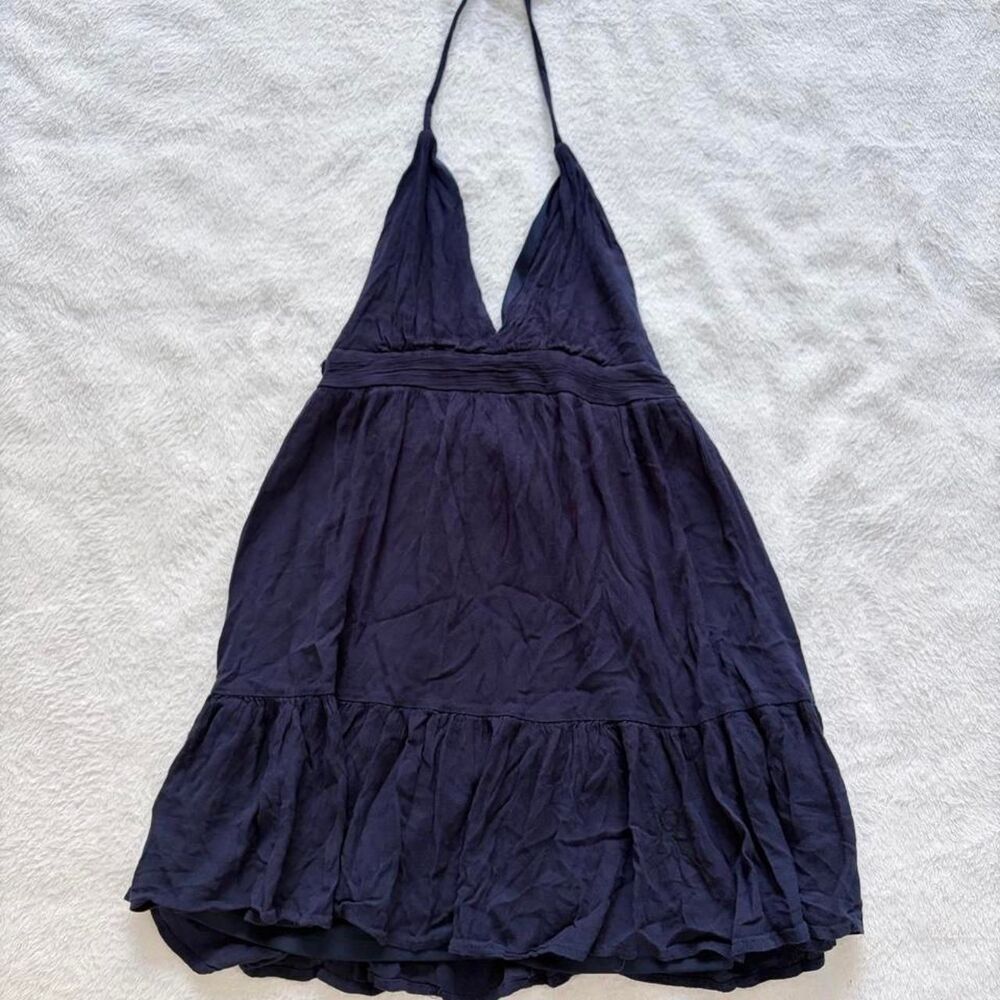 Blake Y2K Halter Dress Women's S Vintage 2000s Short Mini Summer Ruffles Casual
